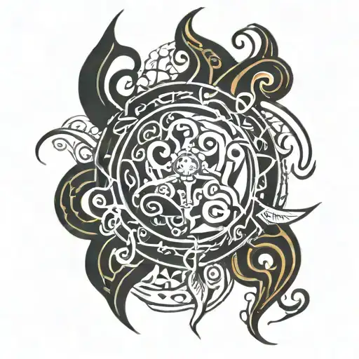 Scorprio And Cancer Tribal Design Minimalistic