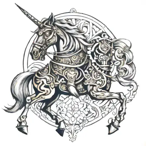 Horse With Armor With An Earth Deity