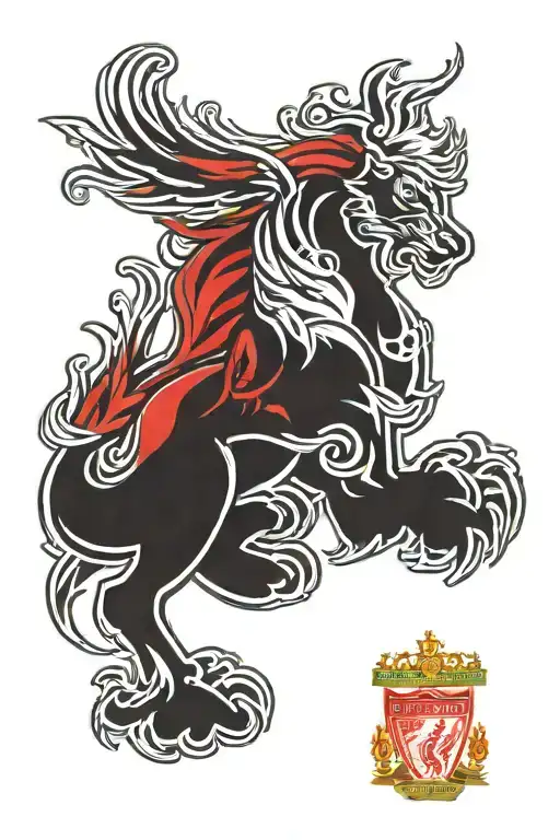 Liverpool Fc Emblem And Crystal Palace Fc Emblem Merged