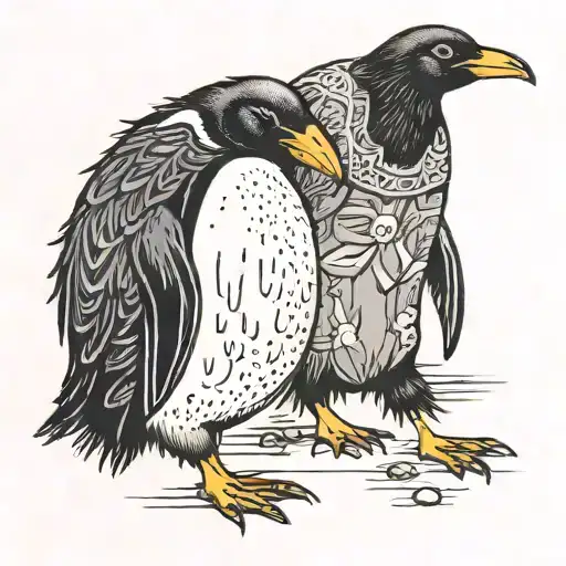 Penguin And Emu Losing Hands And Walking