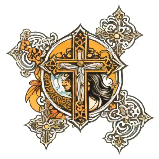 Arabic Light Cross Jesus