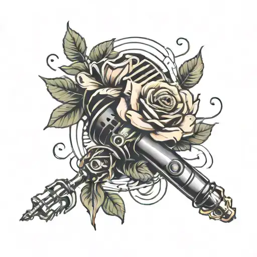 Combination Of Microphone And Rose