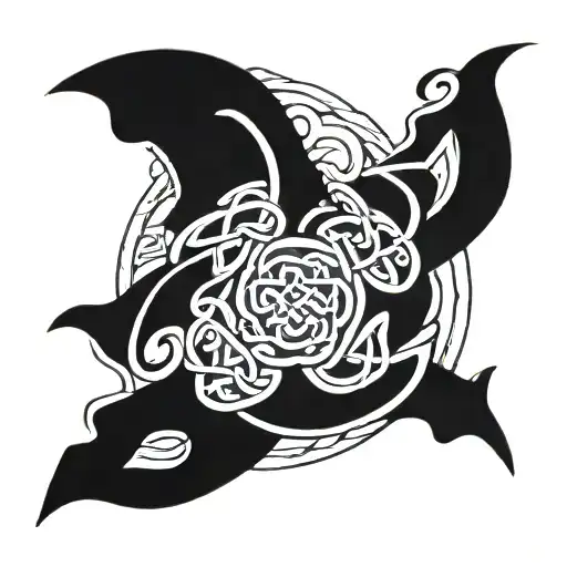 Celtic Knot In Enso Circle