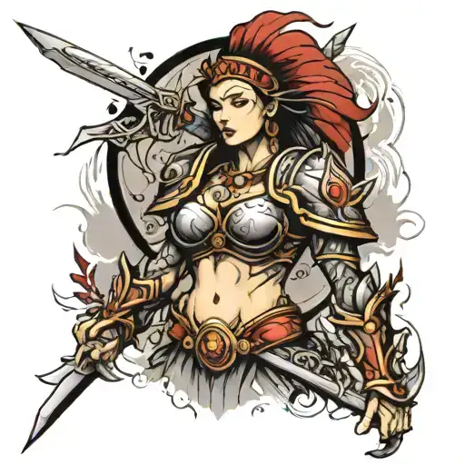 Women Warrior Standing