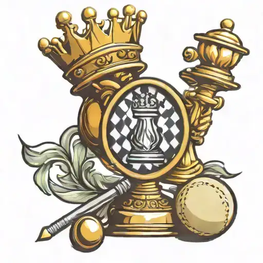 King Chess Piece With A Tennis Racquet