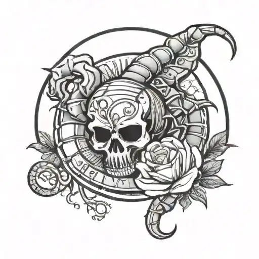 Scorpio Zodiac Sign With Word Mama