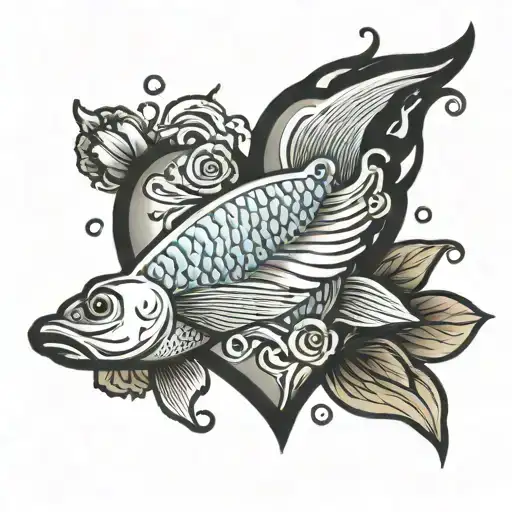 Heart With The Words Little Guppy In It