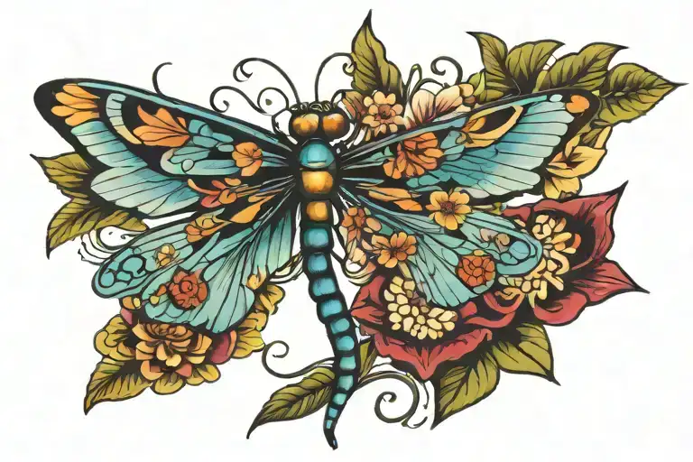 Dragonfly And Butterfly