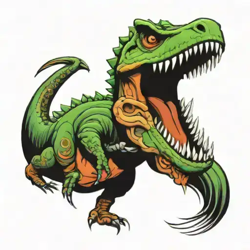 Dinosaur Snapping Its Fingers