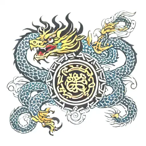 Vietnamese Dragon Motifs With Mythical Designs