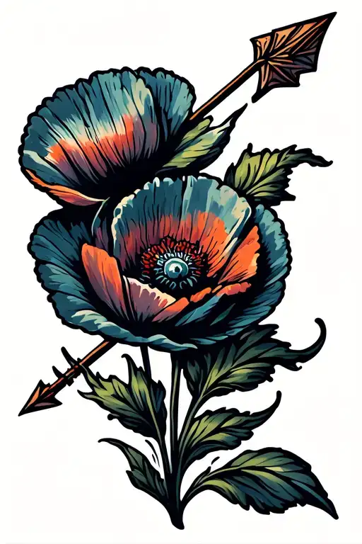 Poppy Flower Arrow Piercing