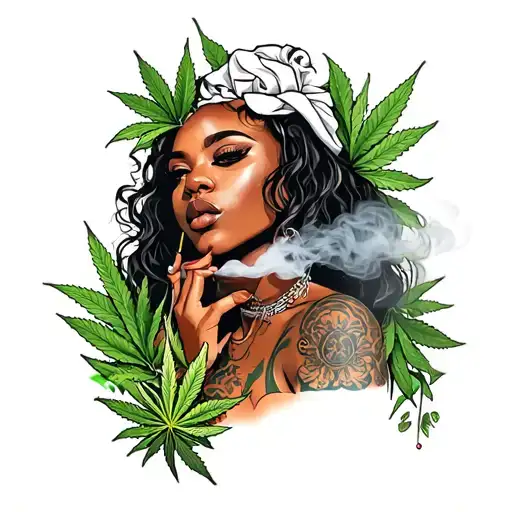 Black Woman Smoking Weed
