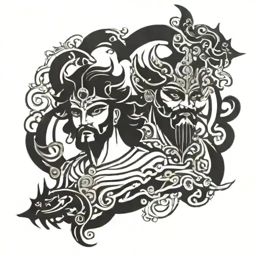 Karna And Ravan Symbol Combined