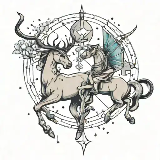 Sagittarius And Capricorn Constellation Merging