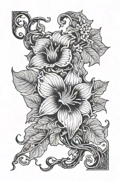 Long Thin Moonflower Vine