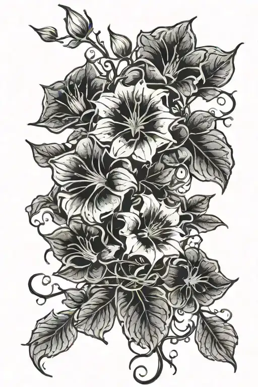 Long Thin Moonflower Vine