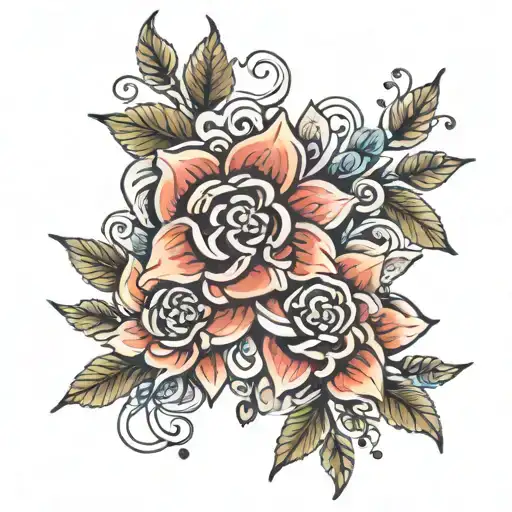 Ankle Bracelet Made Of Flowers