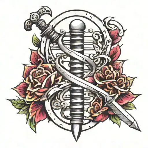 Dna Ladder And Sword