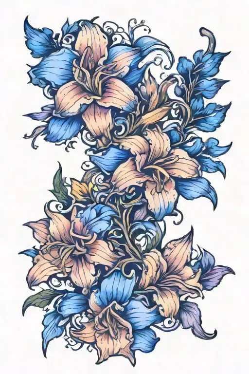 Gladiolus Marigold Aster Swirl Vine