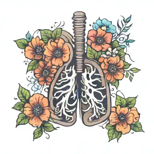 Floral Lungs Made Of Flowers