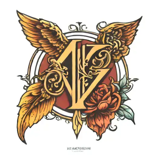 Gemini Sign With A And A Letters