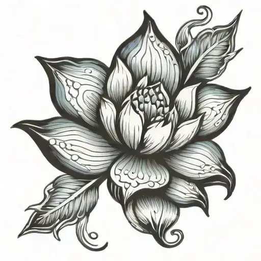 Fatima's Hand With A Lotus Flower Inside