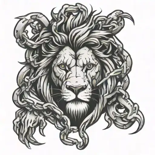 Lion In Chains Breaking