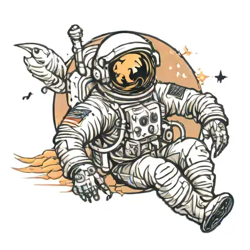 Astronaut With Tie