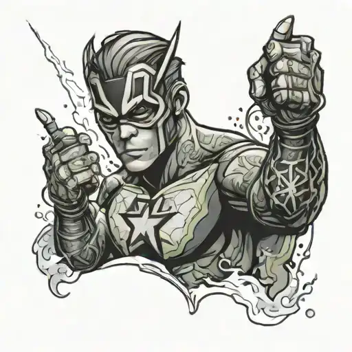 Marvel Right Arm Comic Book Style