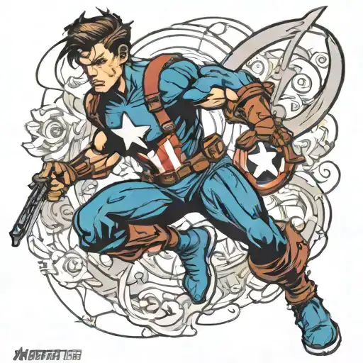 Marvel Right Arm Comic Book Style