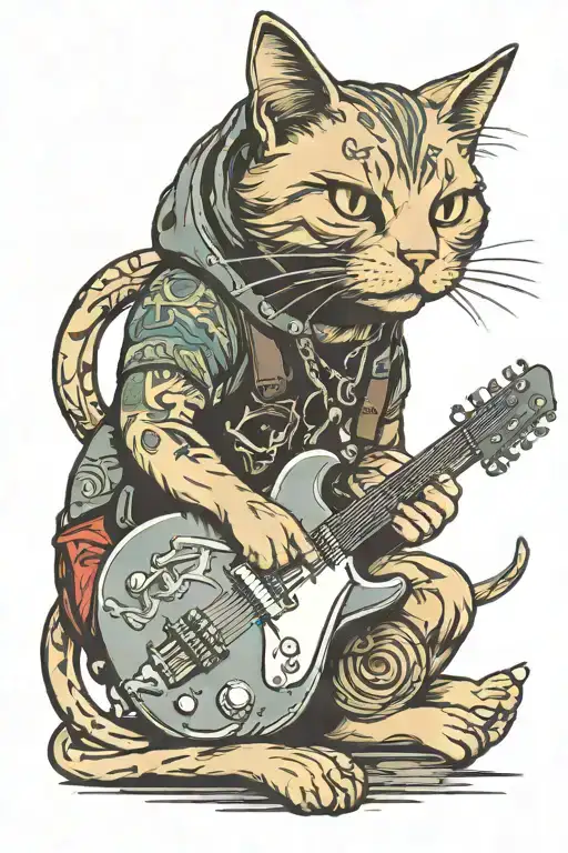 Funny Metalhead Cat