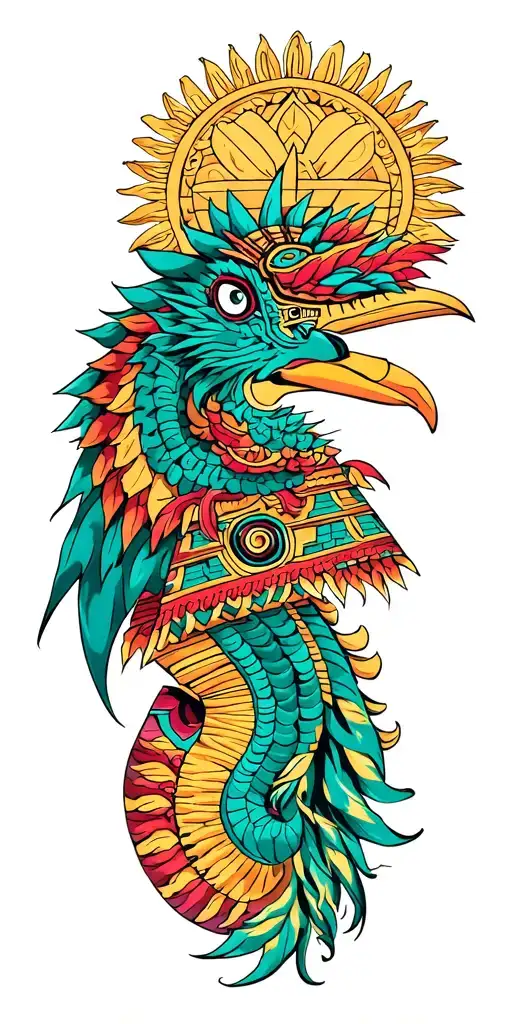 Quetzalcoatl With Tezcatlipoca On The Pyramid Of The Sun