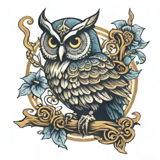 Viking Style Owl Perched