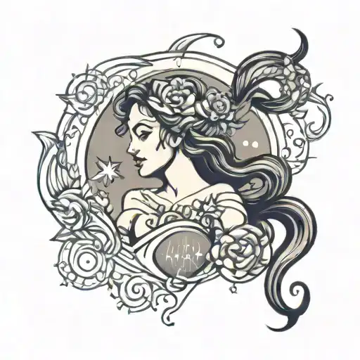 Virgo Zodiac Sign With Constelation