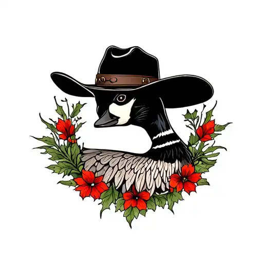 Canada Goose With Cowboy Hat