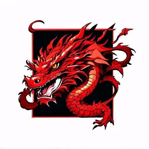 Red Dragon Wrapped Around Forearm Band