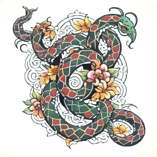 Full Sleeve Erizuminwith Snake