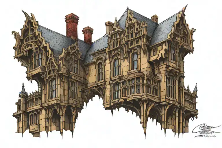 Building Wide On The Corner Gargoyle Gothic Architecture