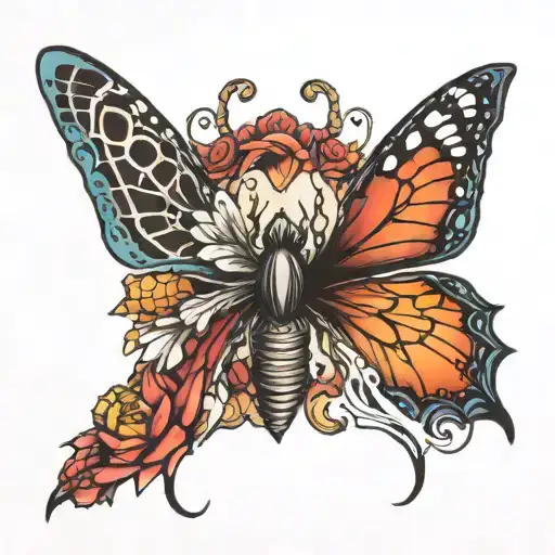 Half Spider Half Butterfly