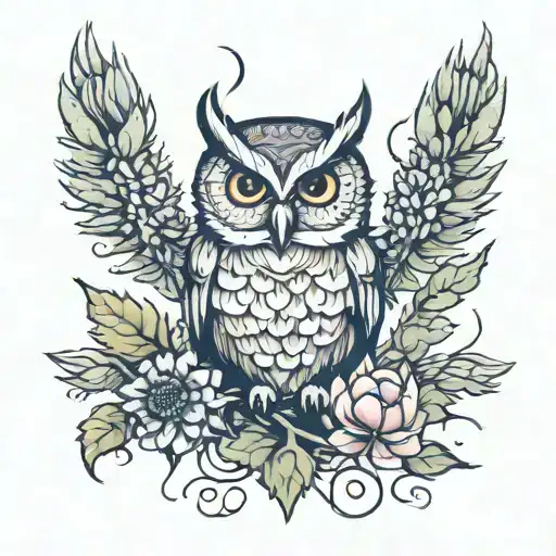 Owl And Thistles