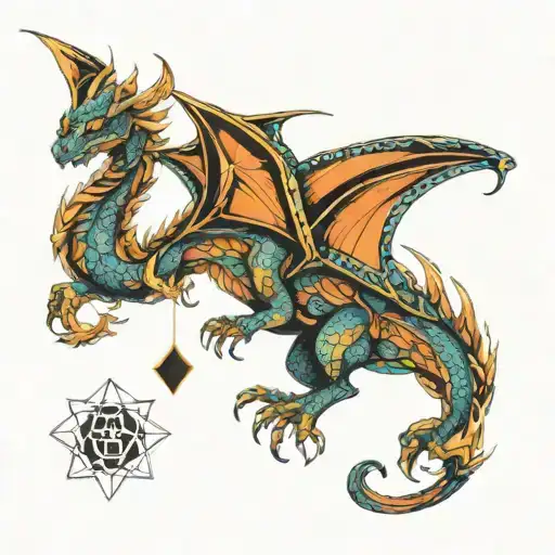 Dragon With Geometry Elements