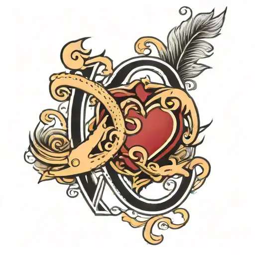 Initial O On My Hand With A Heart