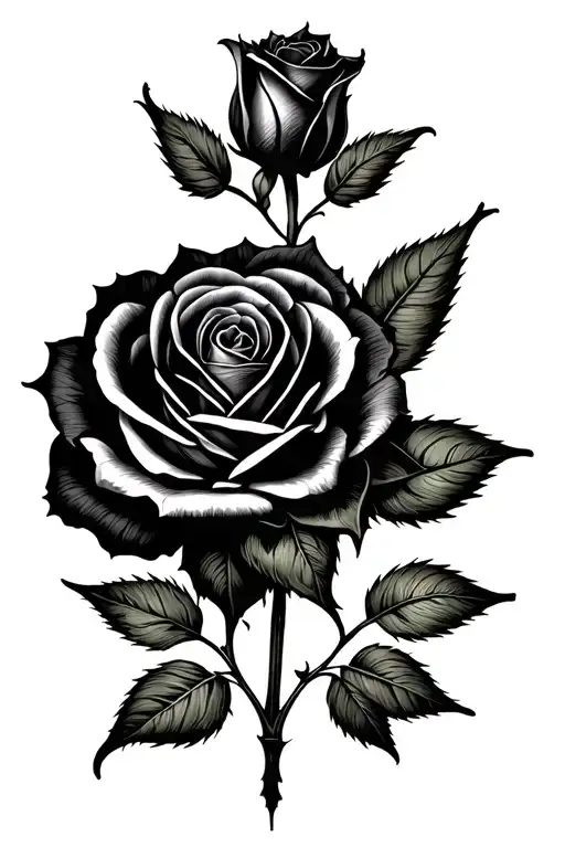 A Gothic Black Rose That's Petals Are Beginning To Wilt Like Dementia In The Brain