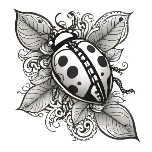 Black And Grey Ladybug Volleyball