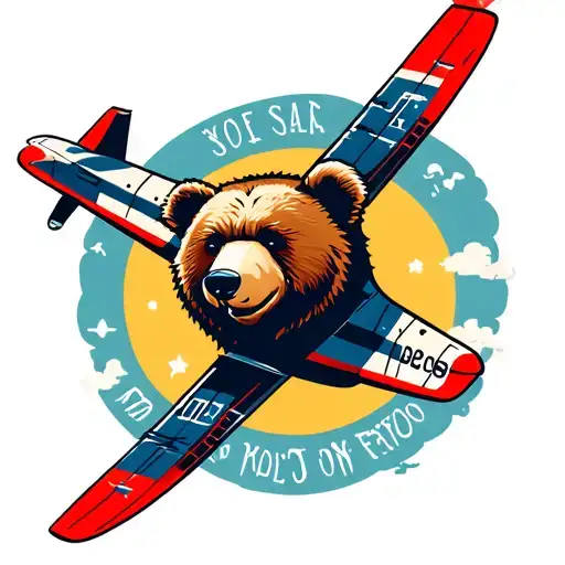 Airplane With A Bear Head