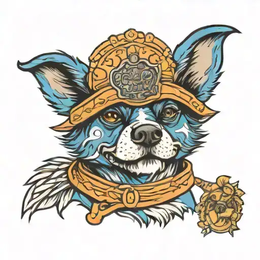 Bluey Dog As Bandit