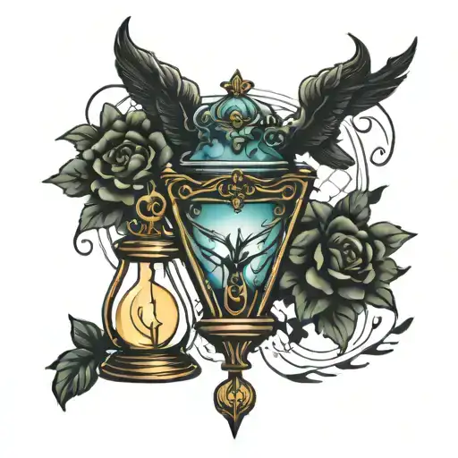 Leo Zodiac Sign Plus 2002 Faith Hourglass Combined