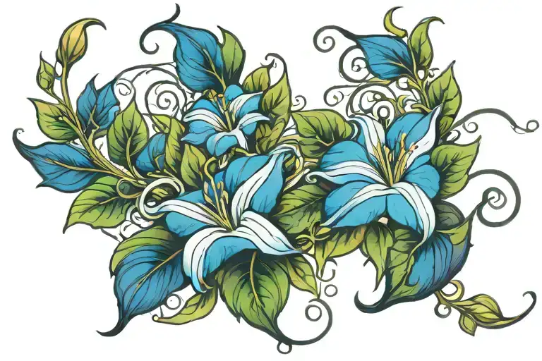 Swirling Morning Glory Vine