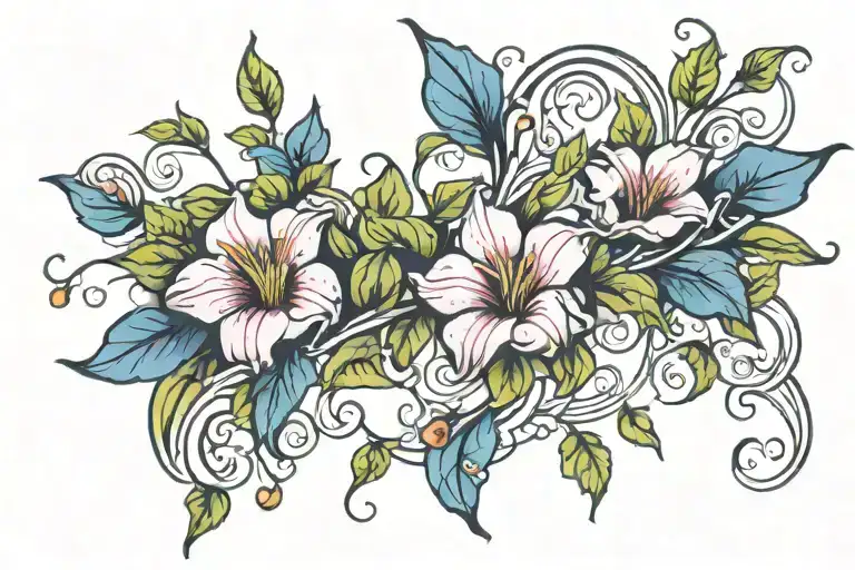 Swirling Morning Glory Vine