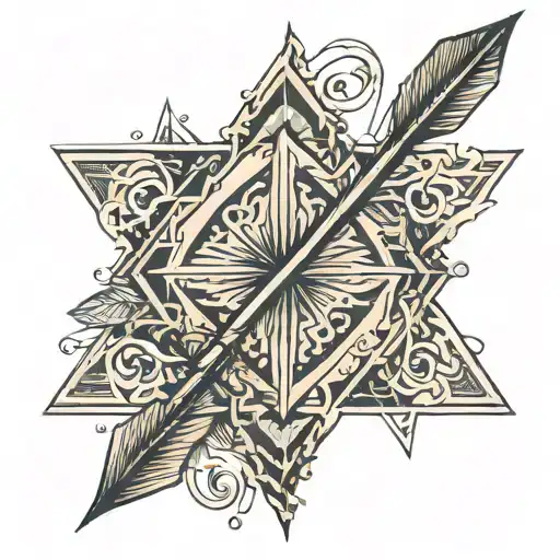 Arrow With Inguz In Middle